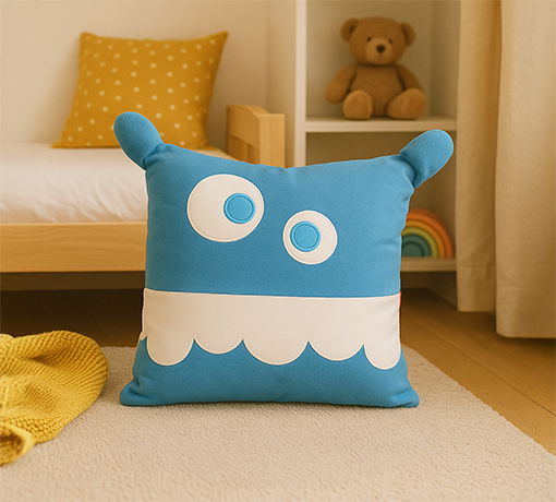 Kissen_Monster II_Blau_Millieu